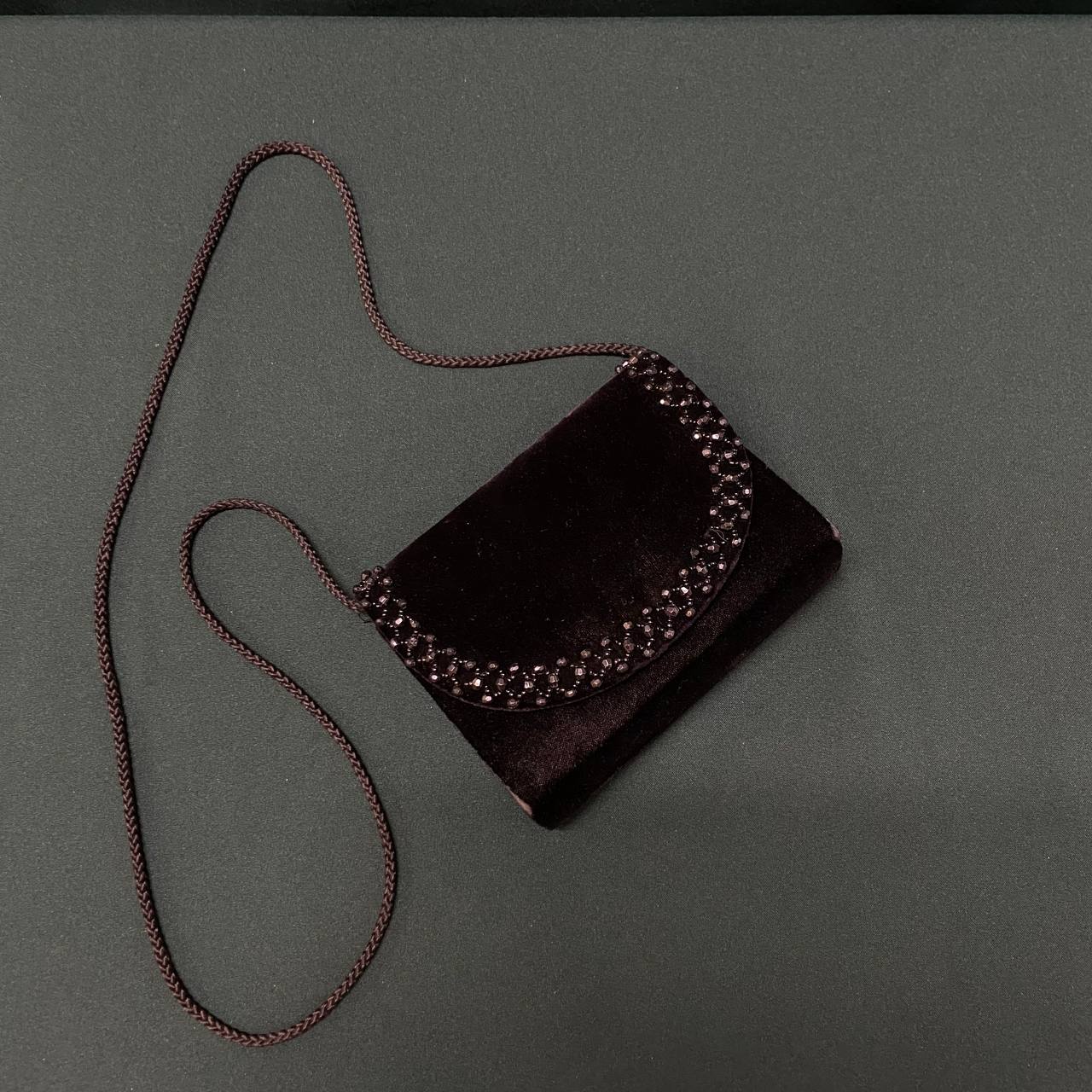 Сумочка «театральная». Замша, стразы.