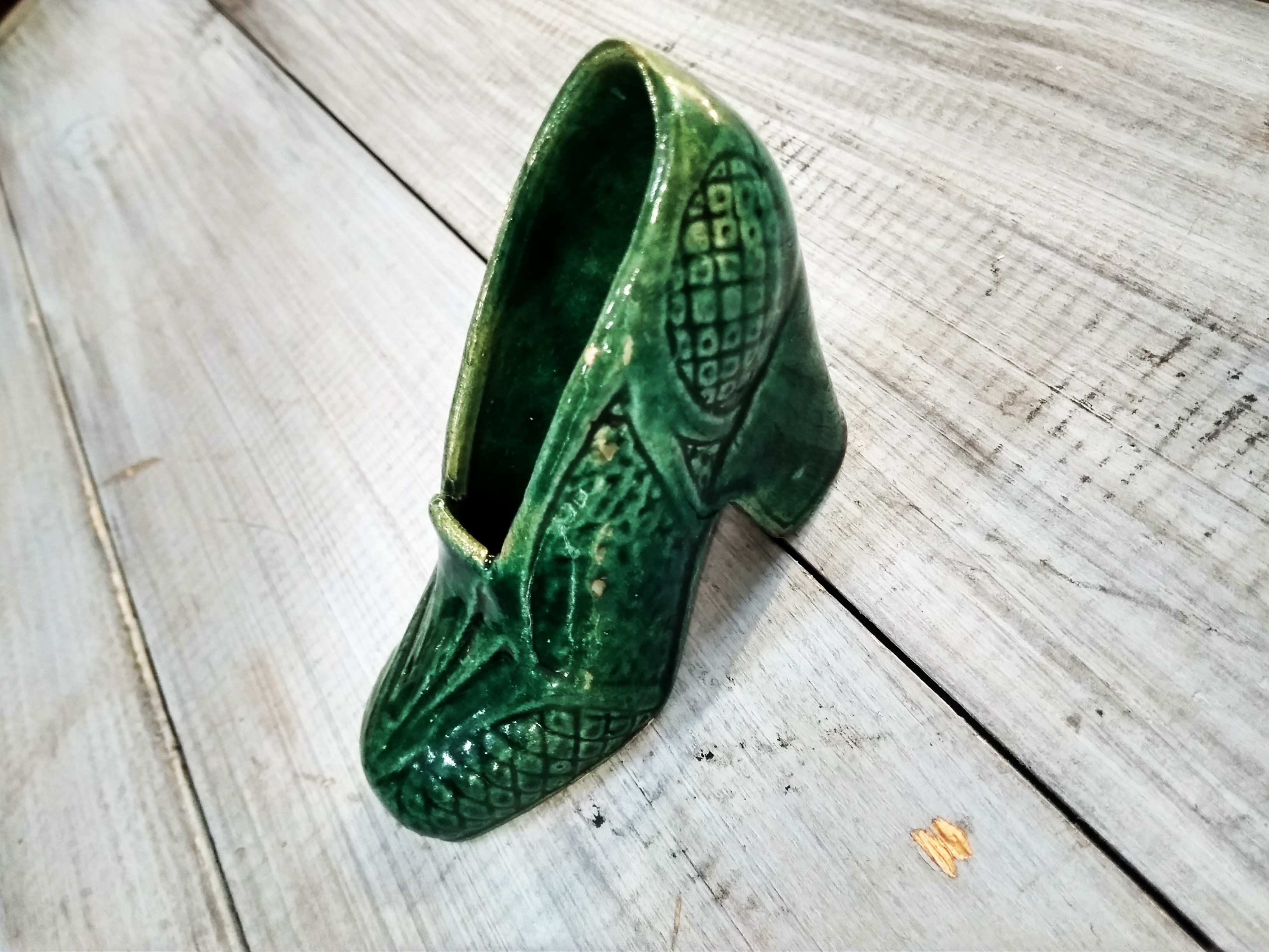 Керамическая туфелька Майолика.