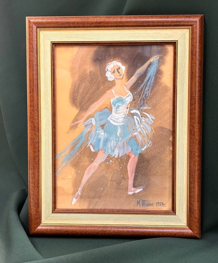 Картина "Балерина", 1959 г, художник М.Тиме