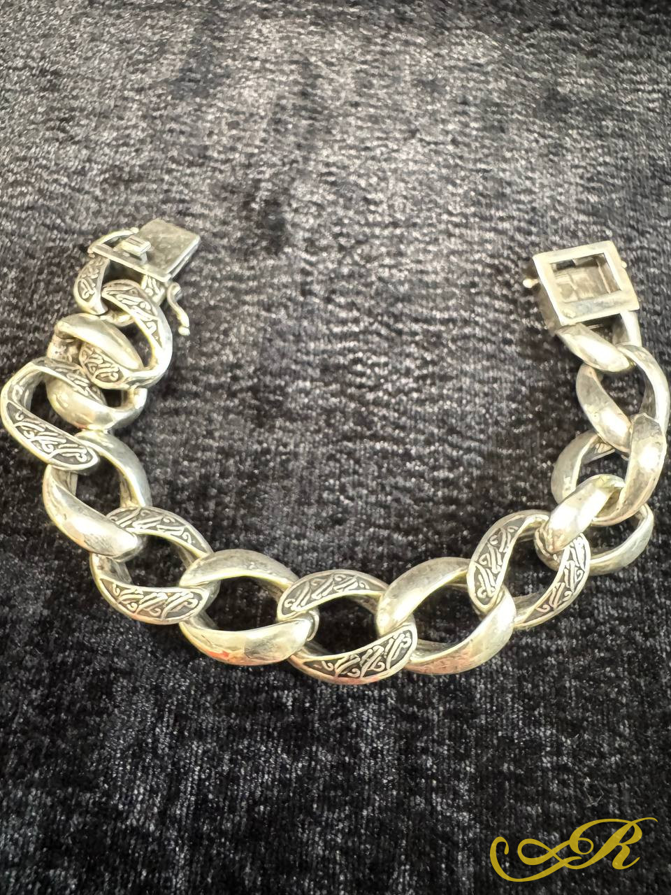  Браслет серебро мужской, 925 пр. Вес 71,1 гр, длина 20 см