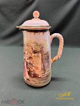 Фарфоровый кувшин с крышкой. Клеймо: Товарищество Кузнецова. До 1917 г.