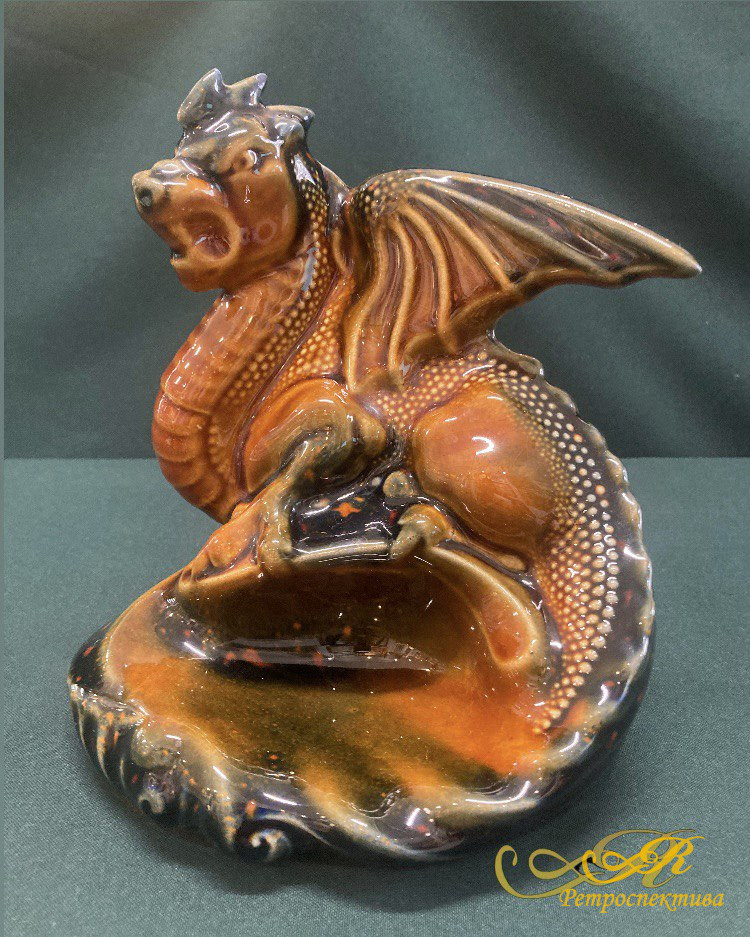 Пепельница " Дракон" Керамика. СССР.