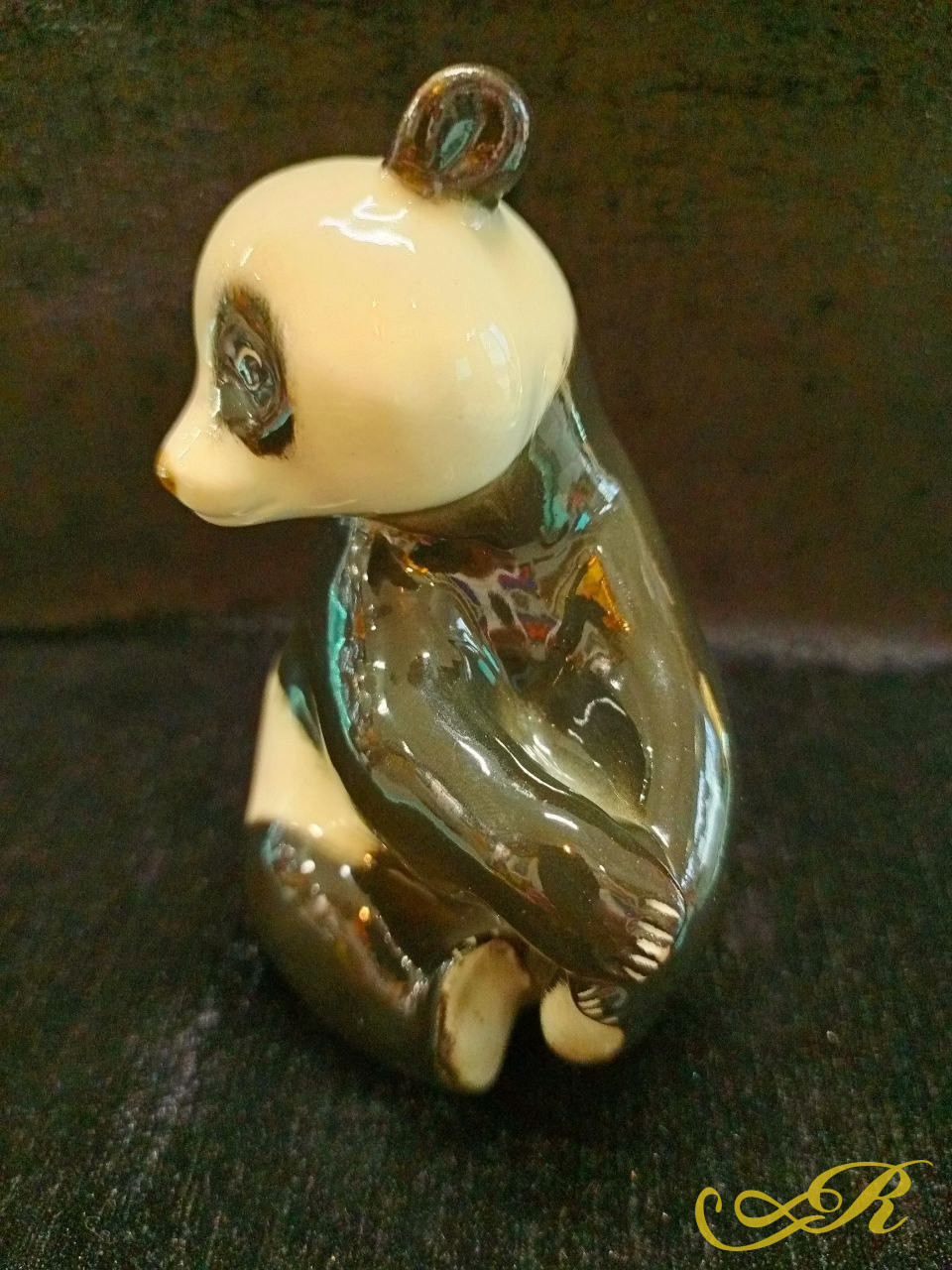 Фарфоровая статуэтка " Медведь бамбуковый" ЛФЗ( Ленинградский фарфоровый завод )1964г.