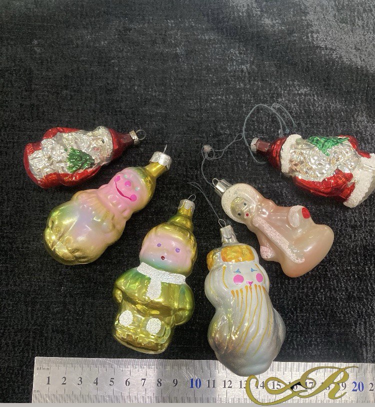 Игрушки елочные. Стекло СССР.
