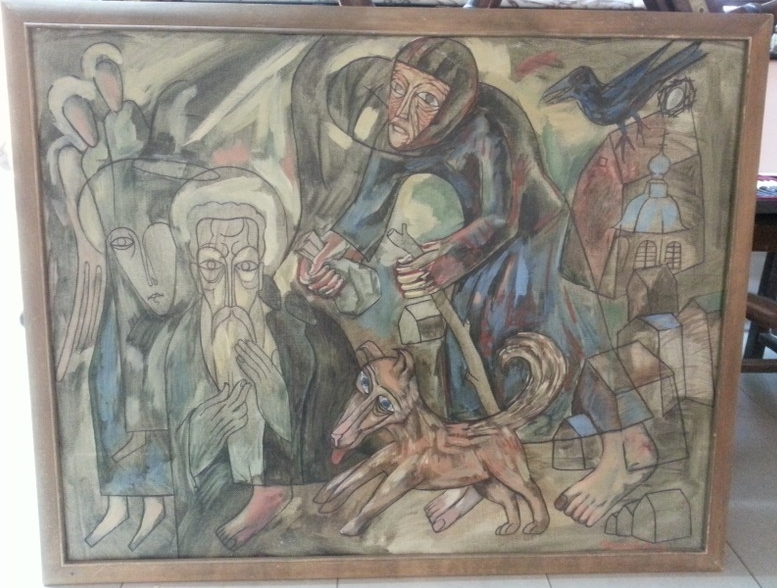 Картина "Вечерный звон", худ. Салихов Р.А. 1992 г.