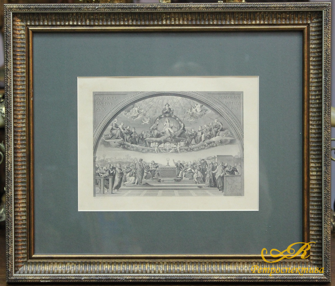 Гравюра "Библейский сюжет", сер. XIX в. Европа