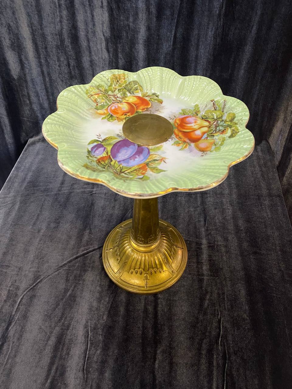 Фарфоровая ваза-фруктовница, Кузнецов, бронза.