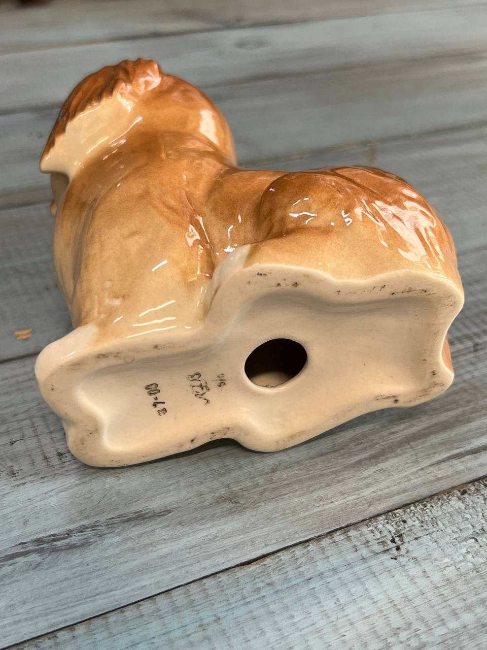 Пекинес, фарфор, ЛФЗ, высота 13 см.