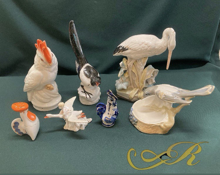 Фарфоровые фигурки " Птицы"