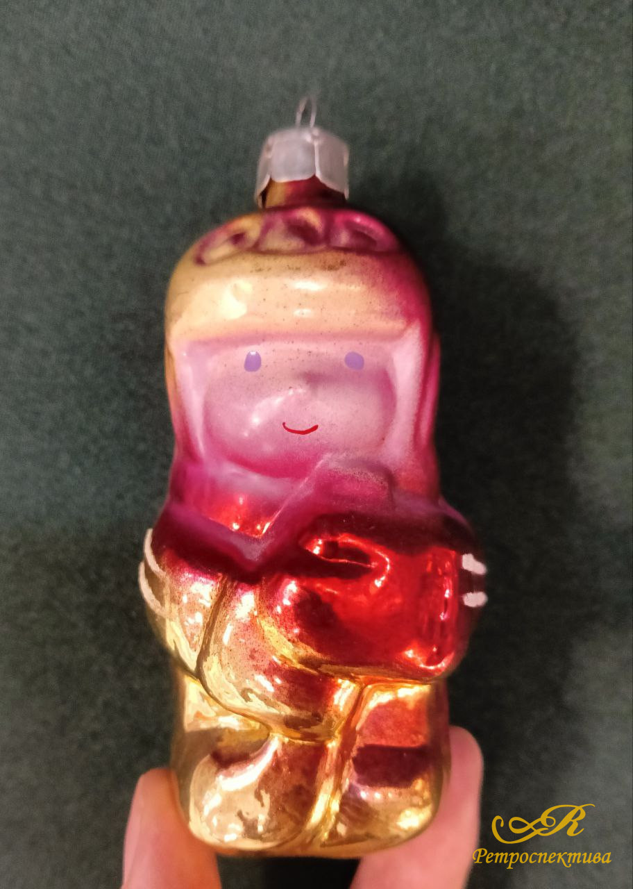 Елочная игрушка «Хоккеист», 9х4,5 см, редкая