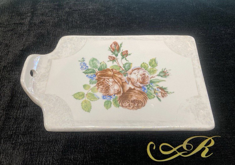 Фарфоровая сырная доска. Дулево.СССР.