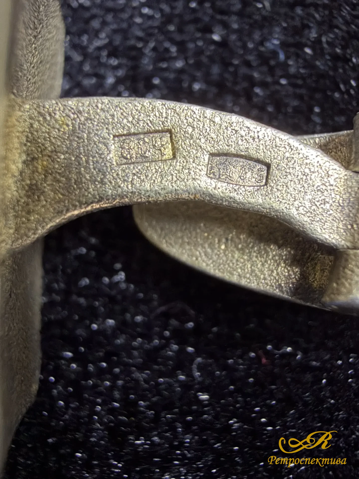 Серебряные запонки 875 пр. 11,63 гр. " Жокей." Серебро, золочение, русская чернь. СССР 50 -60 г.г.