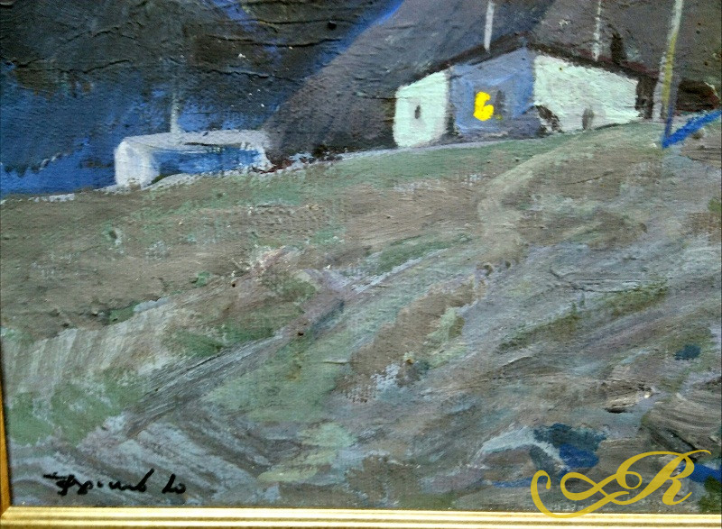 Картина  "Ночь на Памире", художник Фролов Н., 1970г.