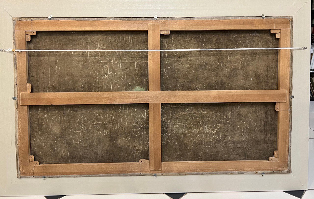 Картина " Деревенская переправа. Последний звонок" 1955 г. худ.  Кузовков.