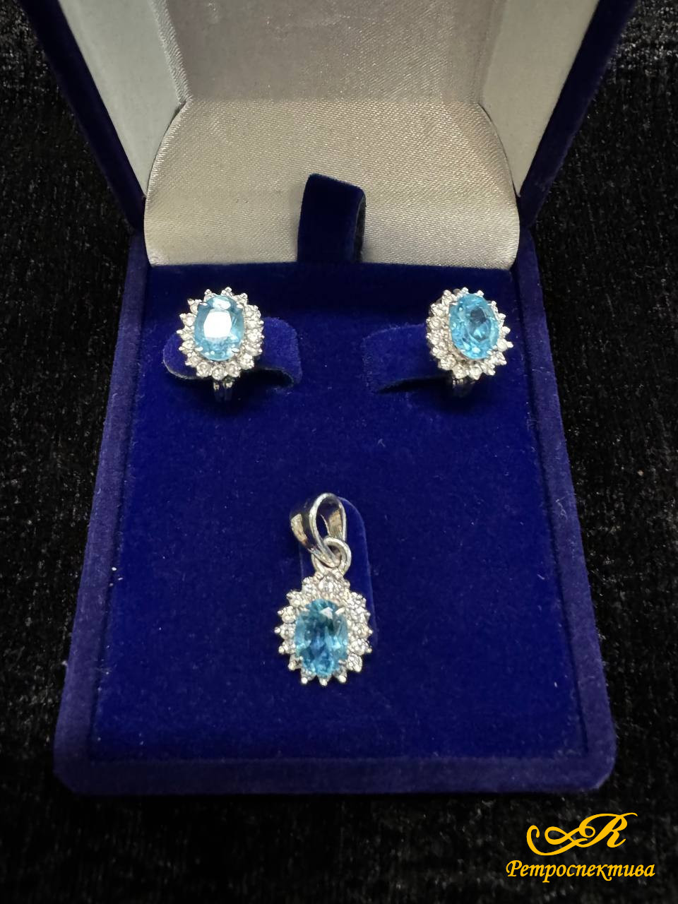  Комплект  серьги и подвеска, серебро 925 пр. аметист, фианиты.