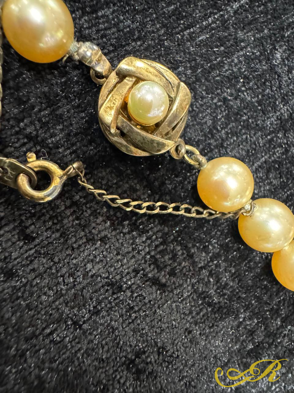 Бусы из искусственного золотого жемчуга. Majorka Испания.  