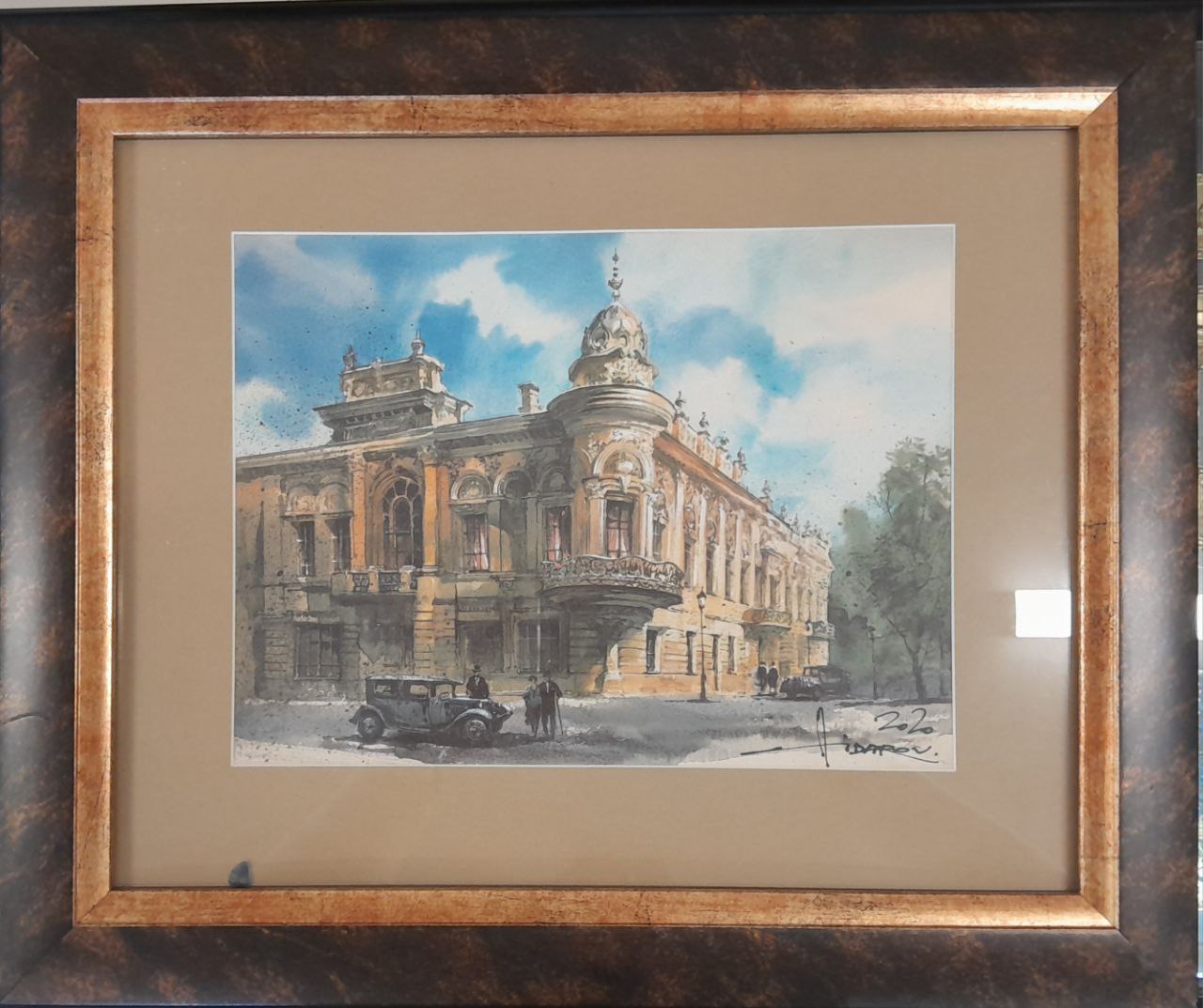 Картина «Дом Ушковой - 2», 2020 г, худ. Айдаров И, бумага, акварель, 36х43,5 см