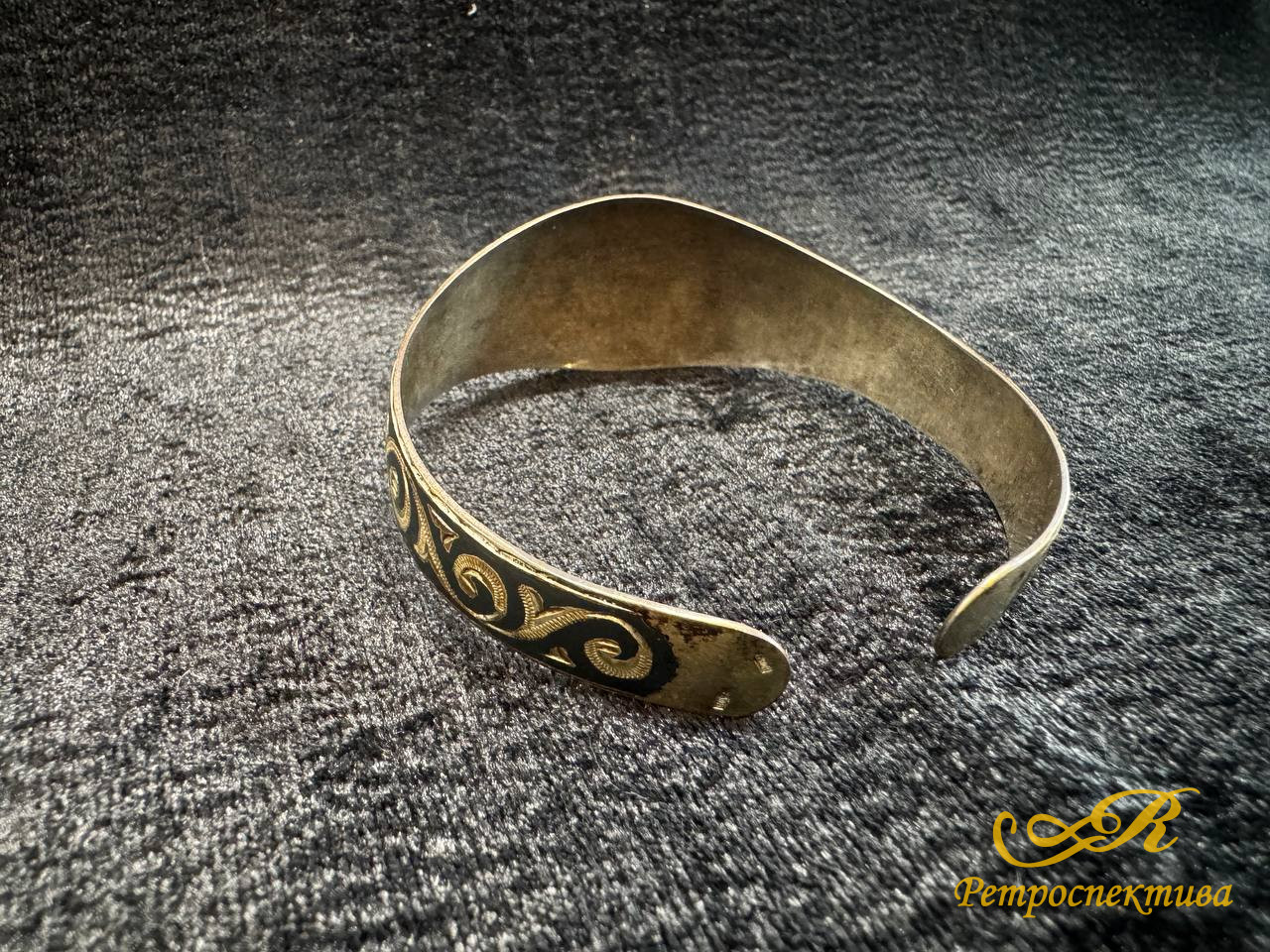  Браслет из серебра,875 пр. чернь, вес 18.2 гр