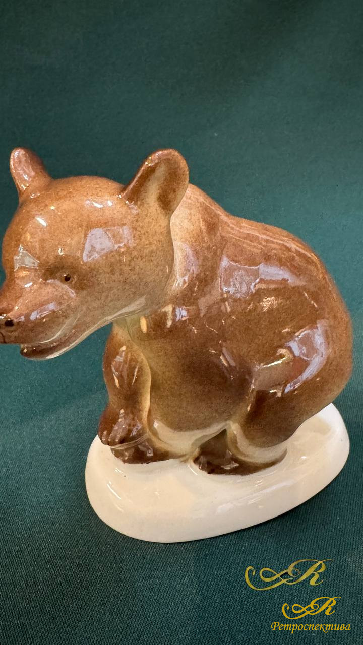 Медвежонок ЛФЗ Фарфоровая статуэтка ФАРФОР СССР ОРИГИНАЛ