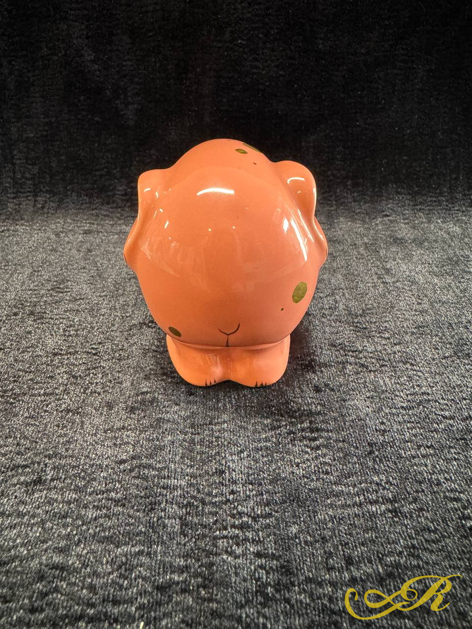 Слоник, фаянсовая статуэтка, золочение.