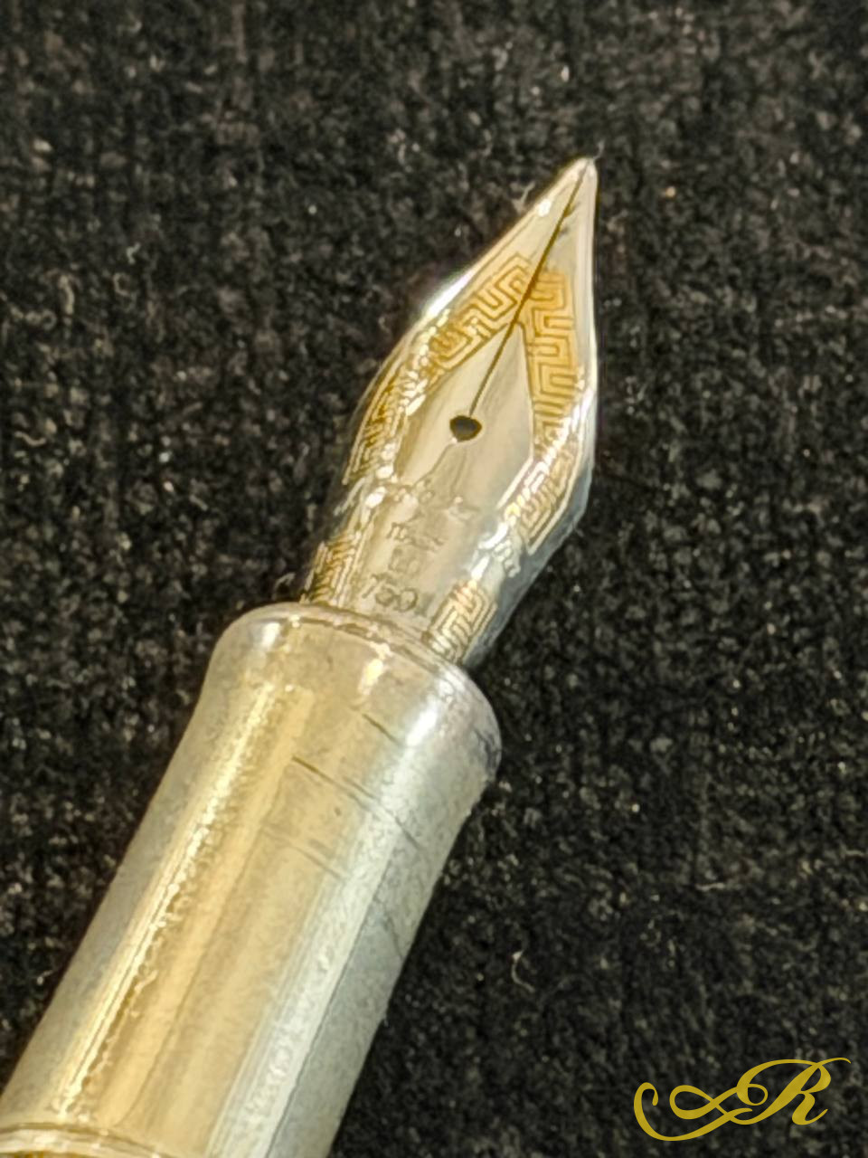 Ручка Montegrappa Eleganza, Италия, серебро 925, перо золото 750, зелёная