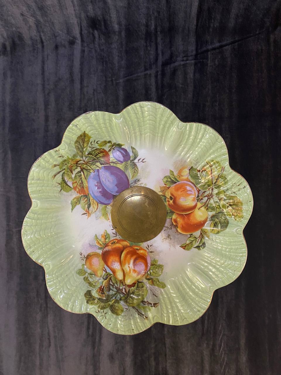 Фарфоровая ваза-фруктовница, Кузнецов, бронза.