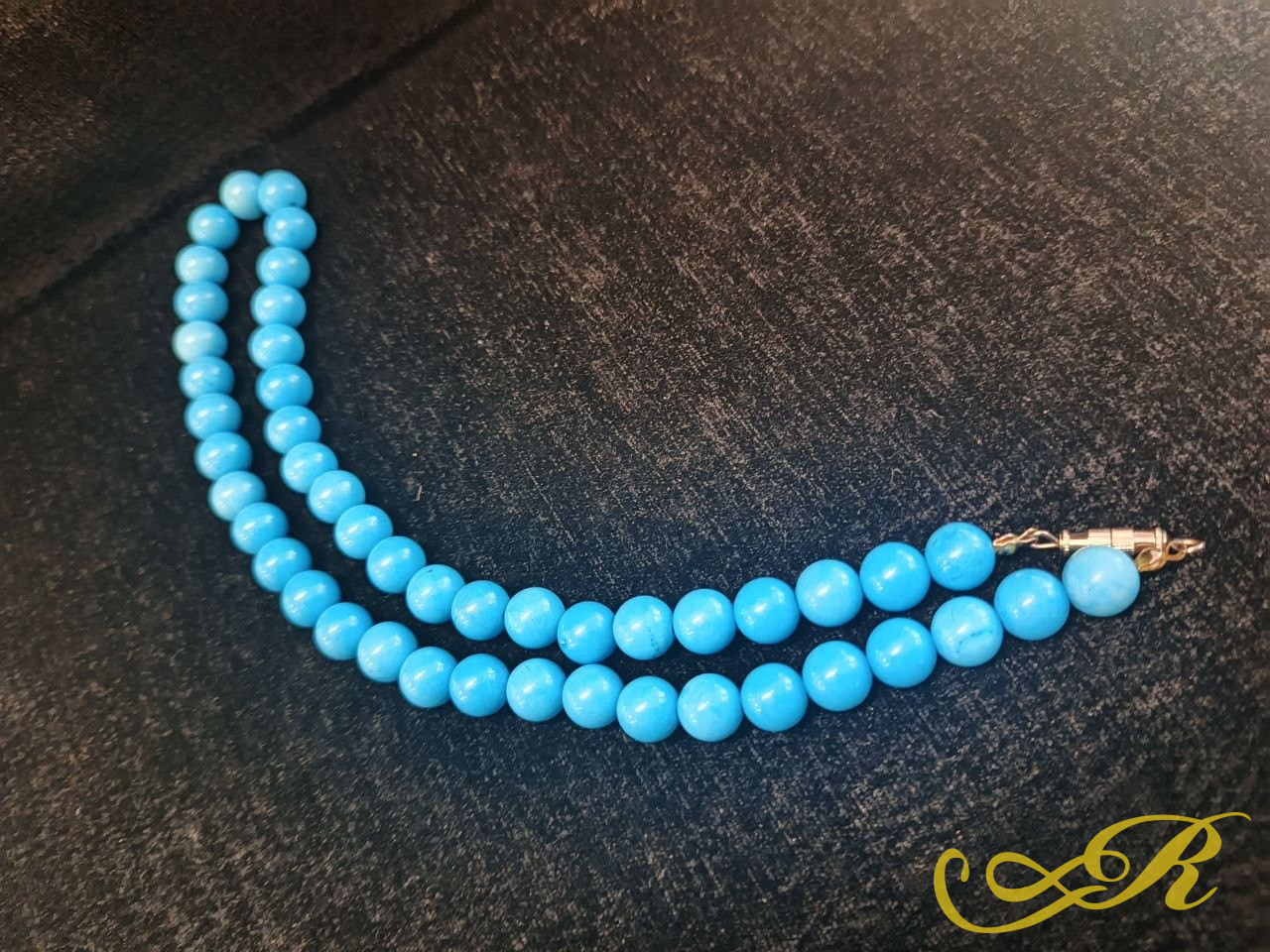  Винтажные бусы. Бирюза природная. СССР. 50 см. 