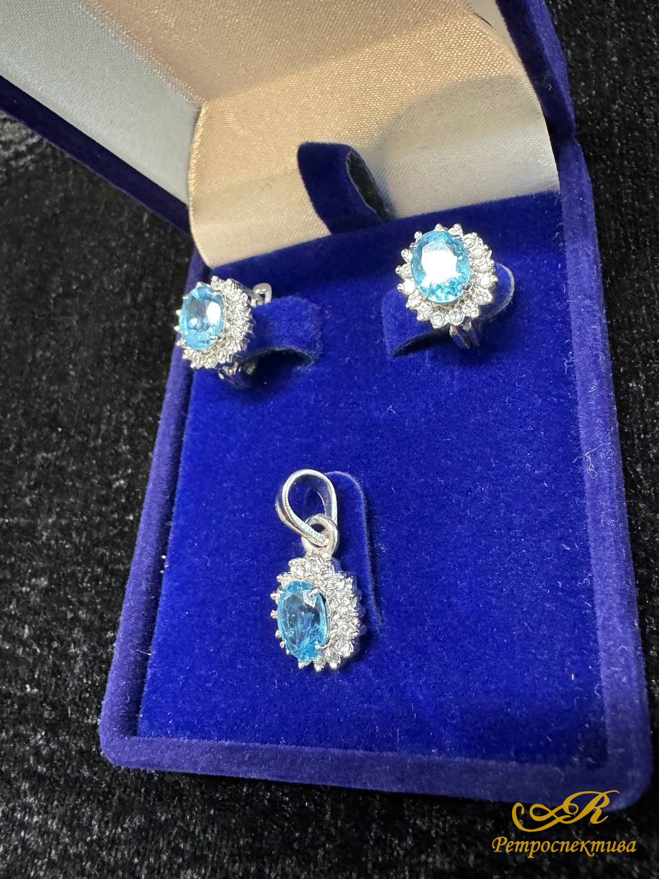  Комплект  серьги и подвеска, серебро 925 пр. аметист, фианиты.