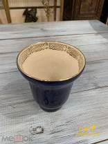 Фарфоровый бокал, кобальт, золочение, высота 10 см.