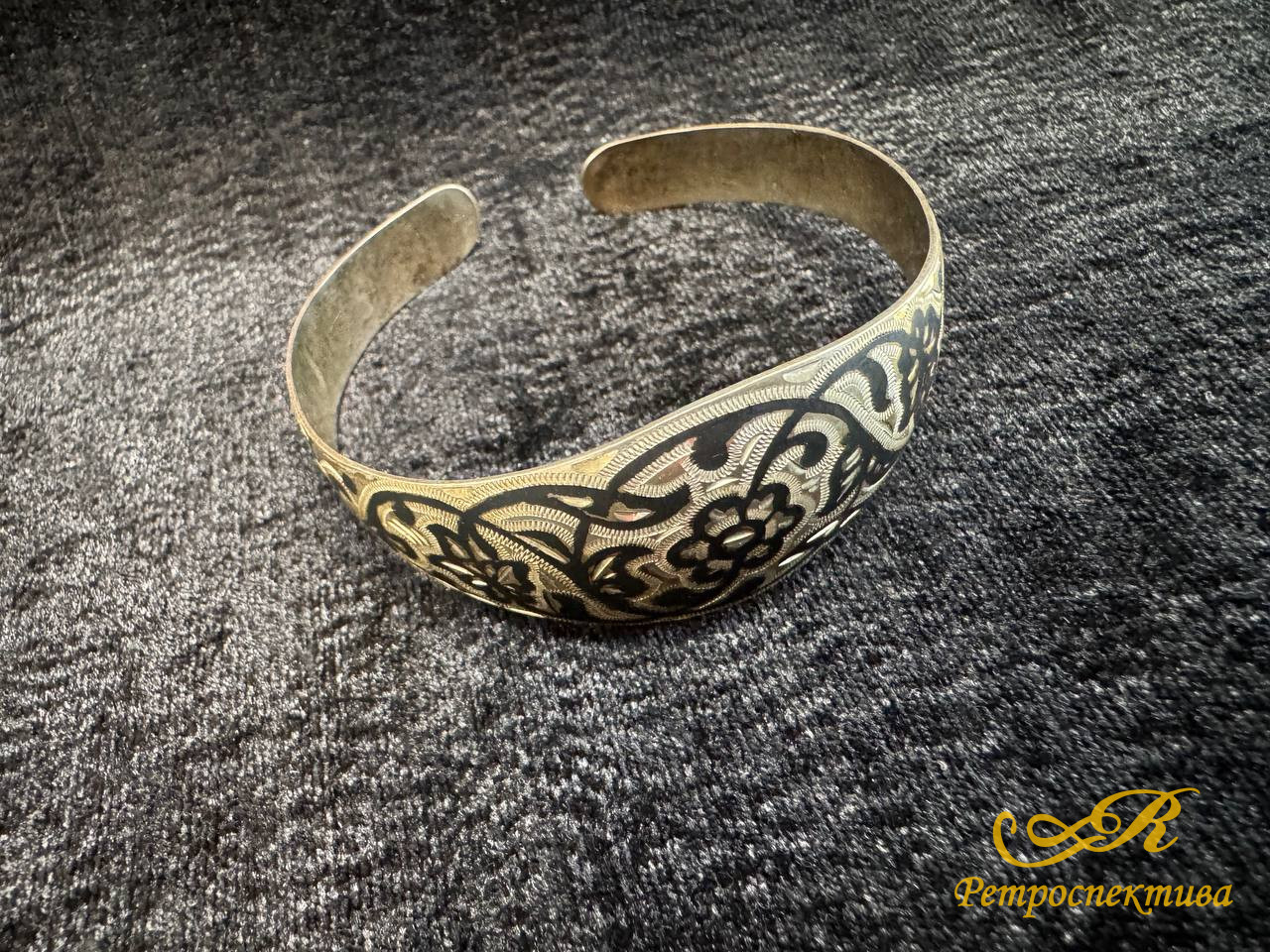  Браслет из серебра,875 пр. чернь, вес 18.2 гр