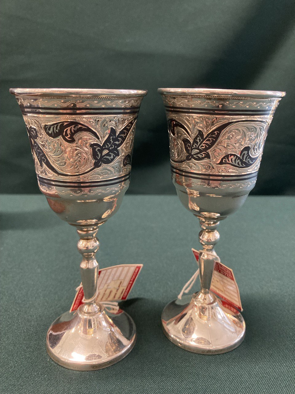 Рюмки Кубачи серебро 875 пр., 175 гр. 50Мл,. оригинальная коробка