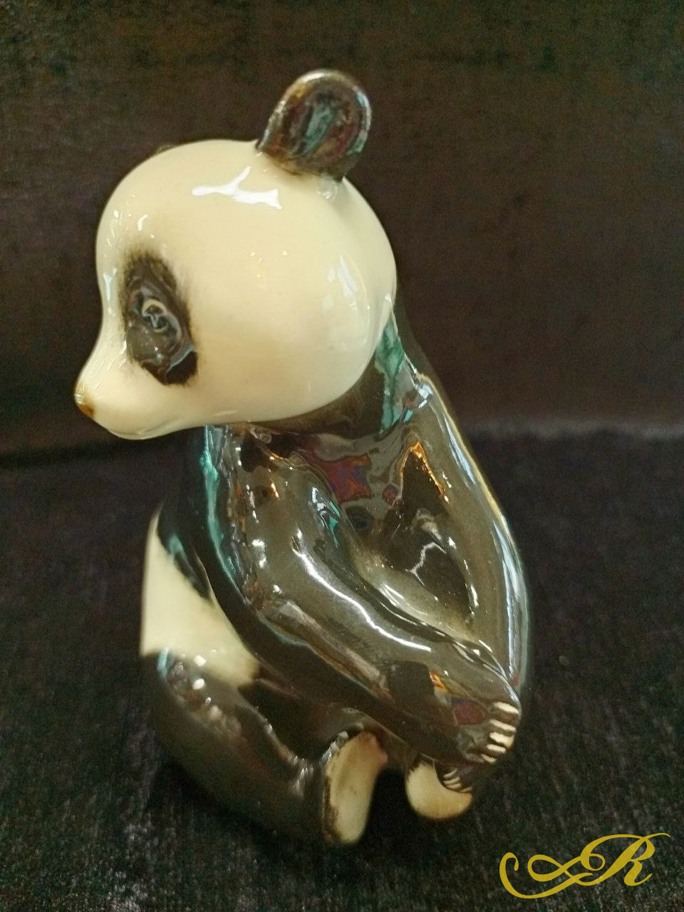 Фарфоровая статуэтка " Медведь бамбуковый" ЛФЗ( Ленинградский фарфоровый завод )1964г.