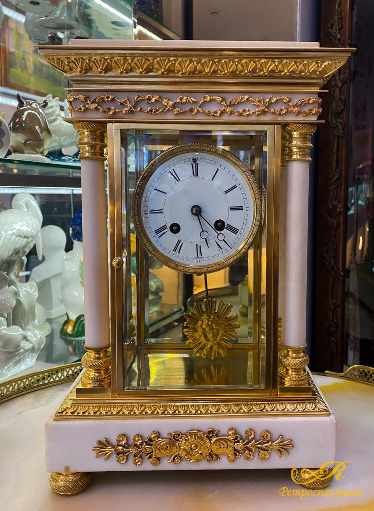 Часы настольные в стиле Ампир (Empire), Франция, XIX в.