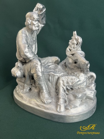 Скульптура «Работник Балда и Черт», Ленинград МонументСкульптура, высота 23 см