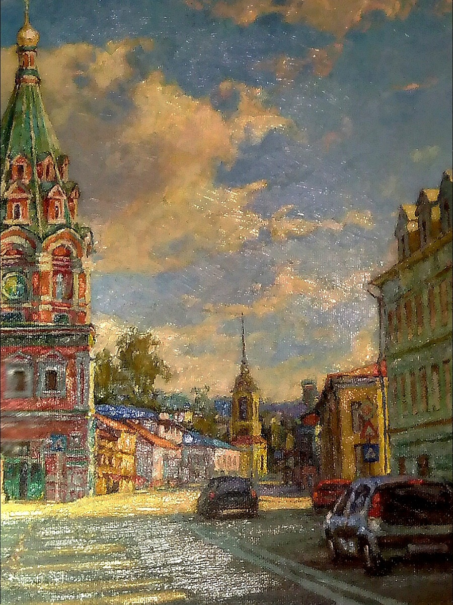 Картина "Ул Большая Полянка", художник Дотанин, Москва.