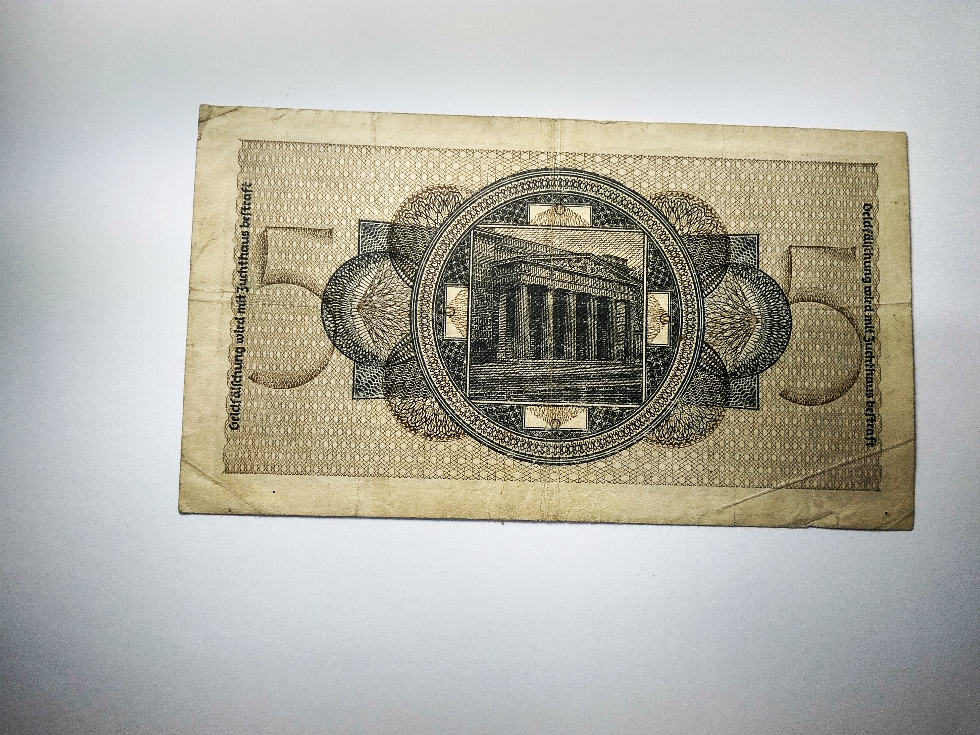 5 рейхсмарок 1939-1945 гг., третий рейх