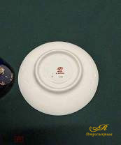 Фарфоровая кофейная пара ЛФЗ кобальт. СССР.