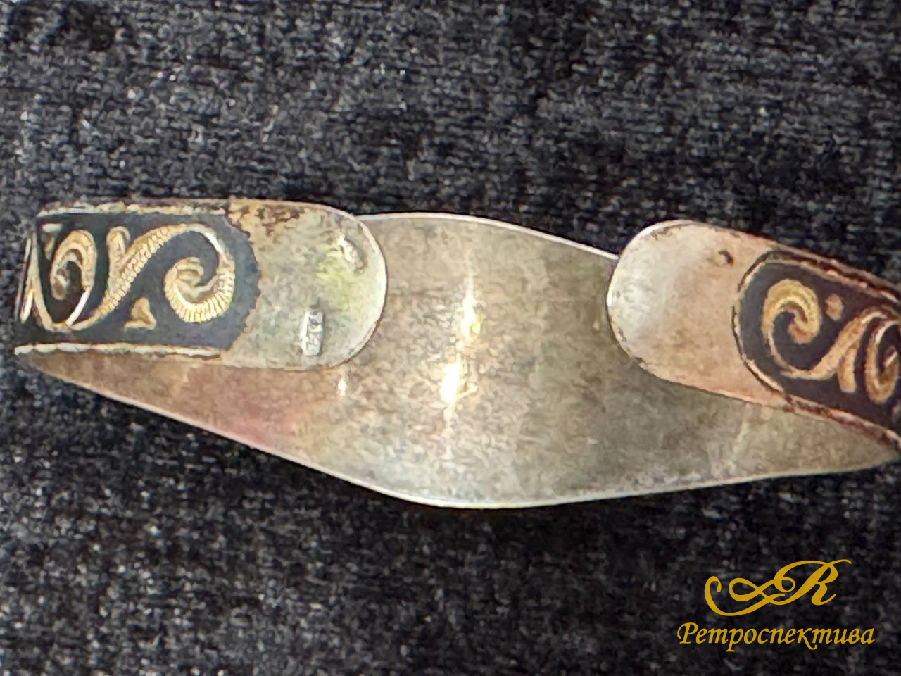  Браслет из серебра,875 пр. чернь, вес 18.2 гр