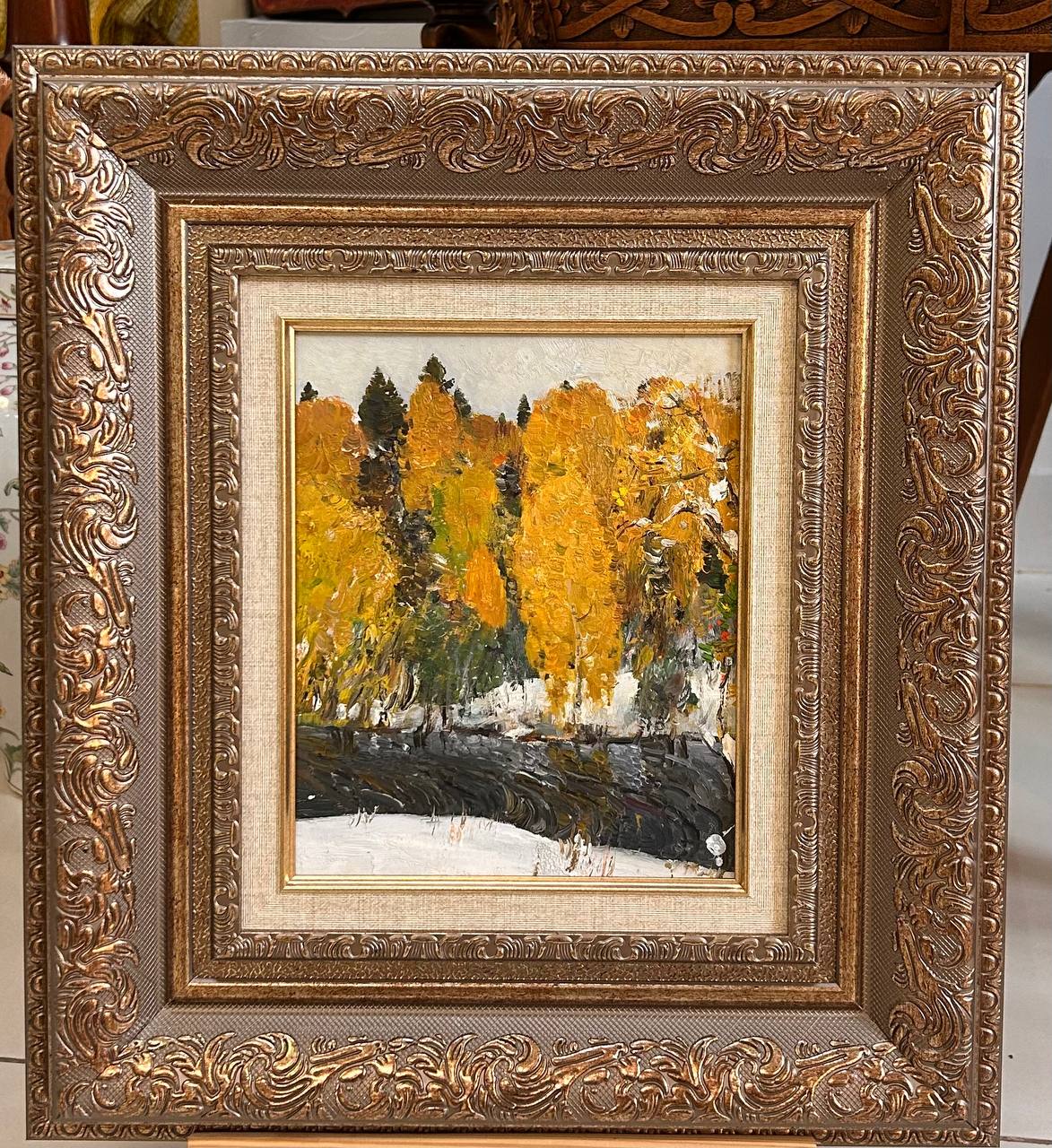 Картина "Ранний снег"1965г Художник, академик Якупов Х.А.