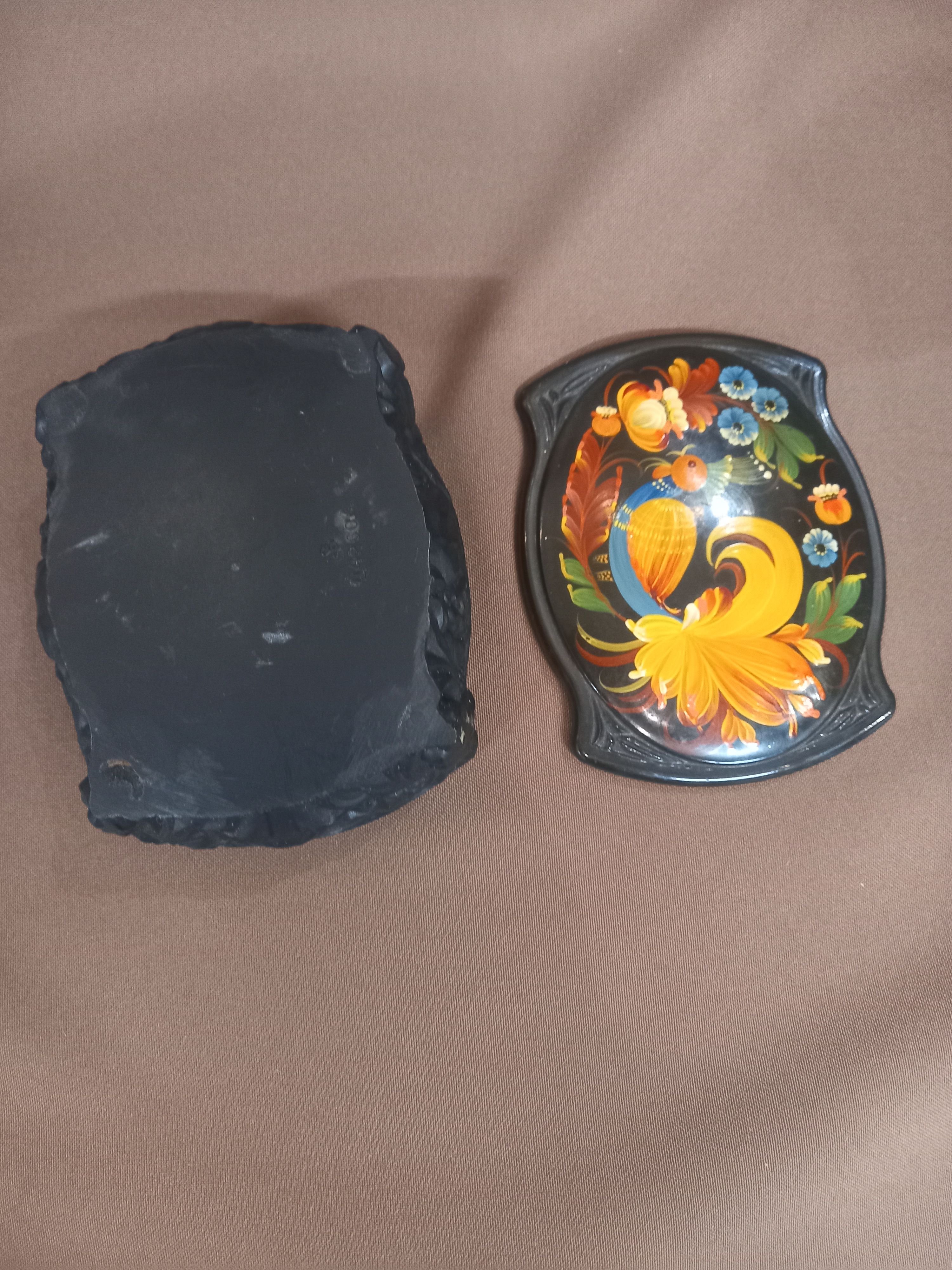 Шкатулка, пластик, живопись. СССР.