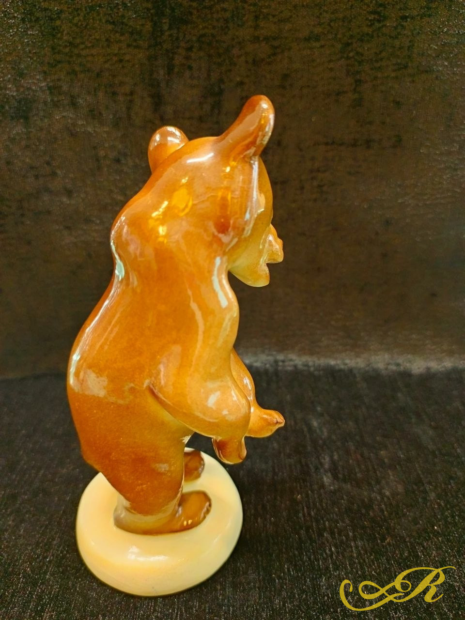  Фарфоровая статуэтка " Бурый медвежонок" ЛФЗ ( Ленинградский фарфоровый завод),  СССР 1938 г.Клеймо.