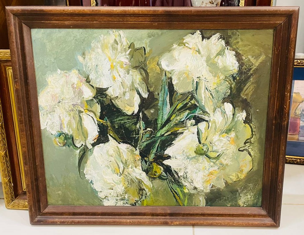 Картина "Пионы", художник Новиков А.А.,