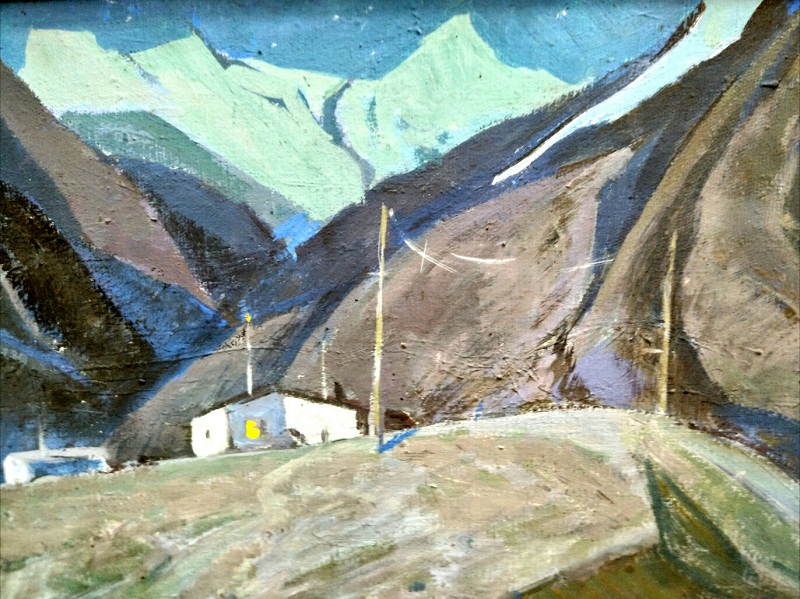 Картина  "Ночь на Памире", художник Фролов Н., 1970г.