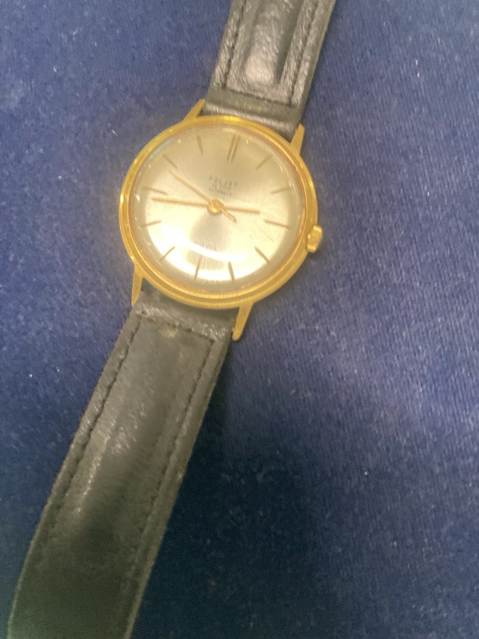 Часы наручные POLJOT DE LUXE. Сталь , позолота AU 20 , автоматические, противоударные , водонепроницаемые. 29 камней. Экспортный вариант. СССР.