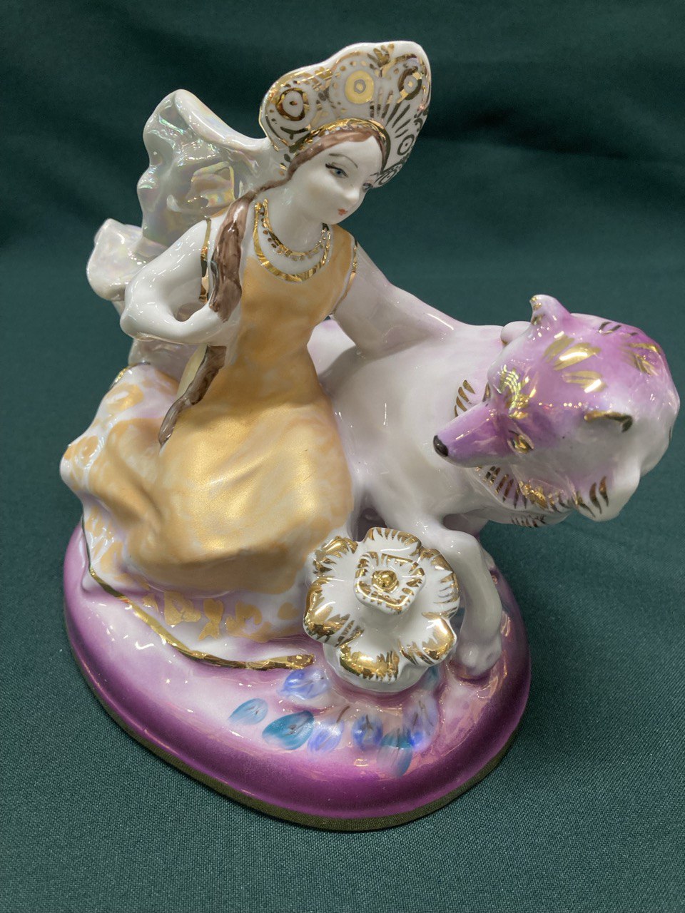 Триптих «Конек Горбунок» Дулево. Высота 34 см