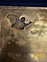 Икона «Иоанн Воин» Серебро 84*, XVIII век.