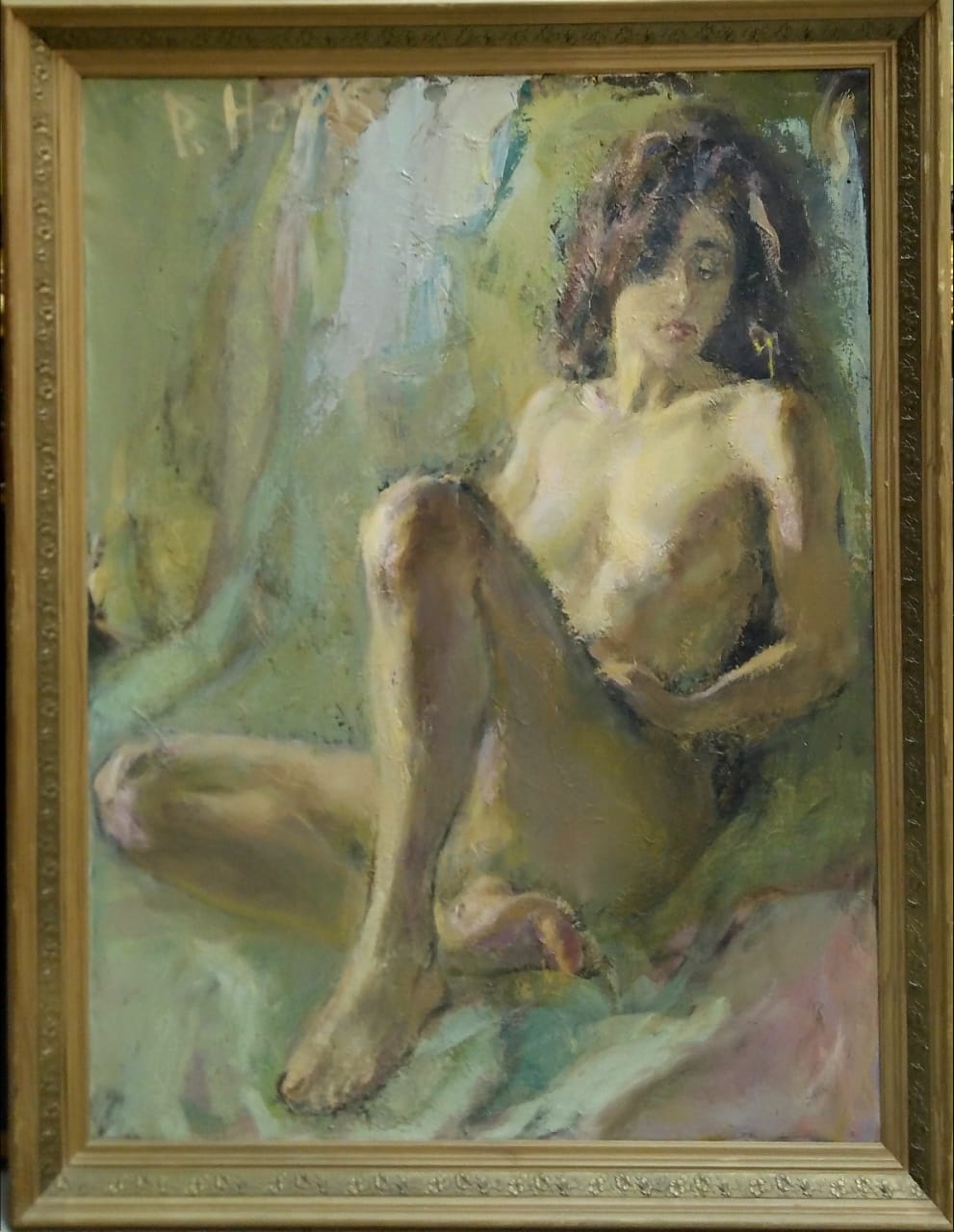 Картина "Обнаженная" художник Нафиков Р.Х. СССР