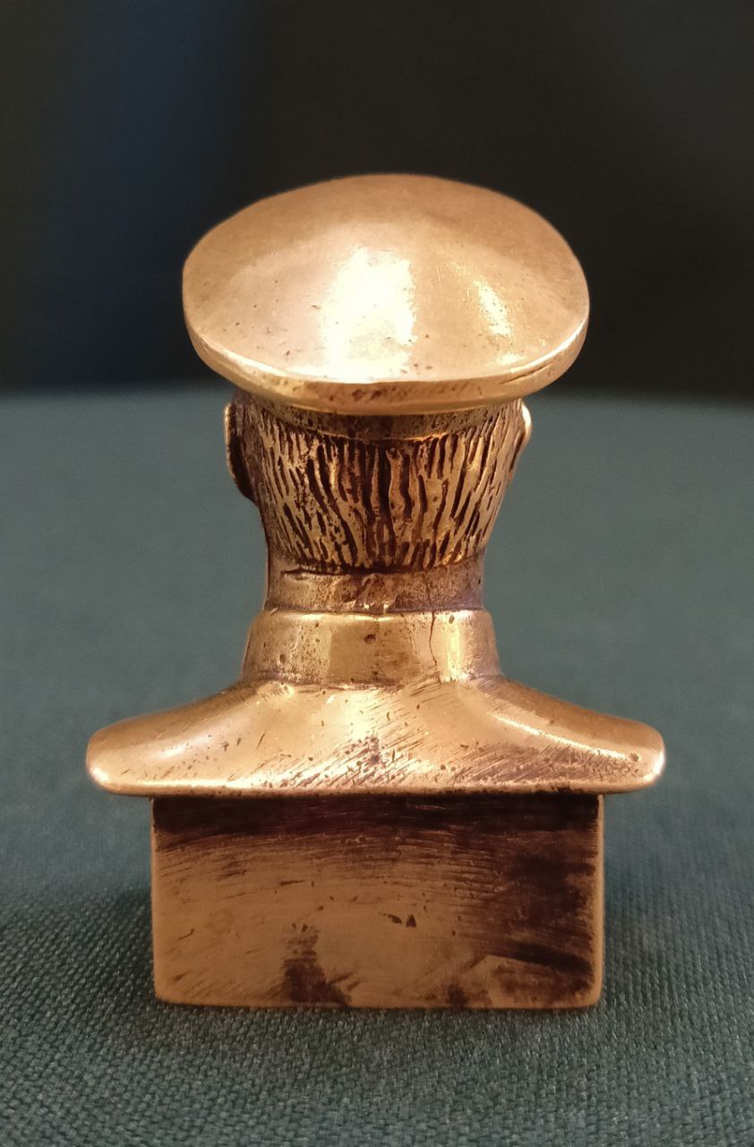 Бюст Дзержинский, бронза, 5х3,5 см