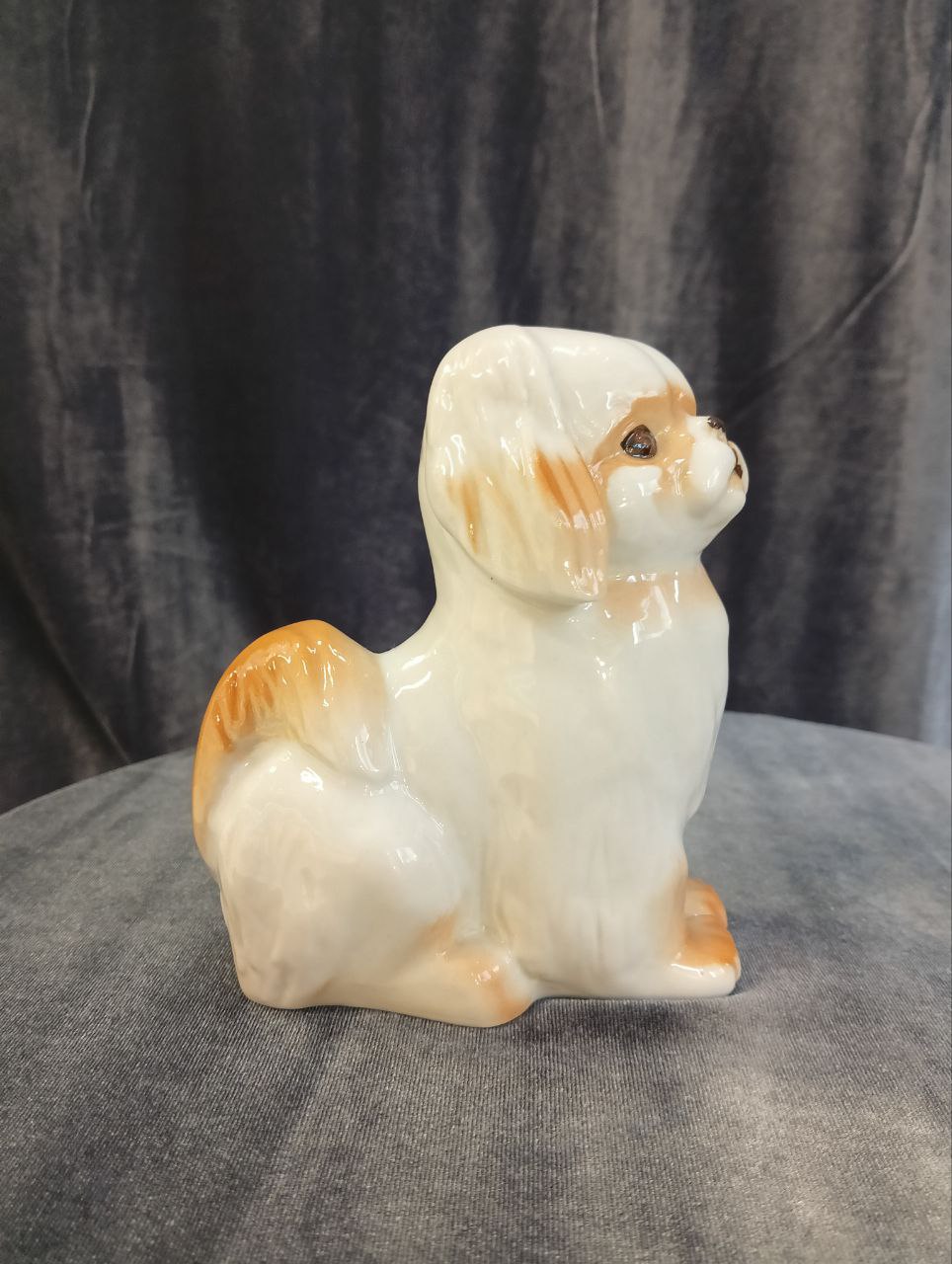 Пекинес светлый ЛФЗ, фарфор, 13,5 см