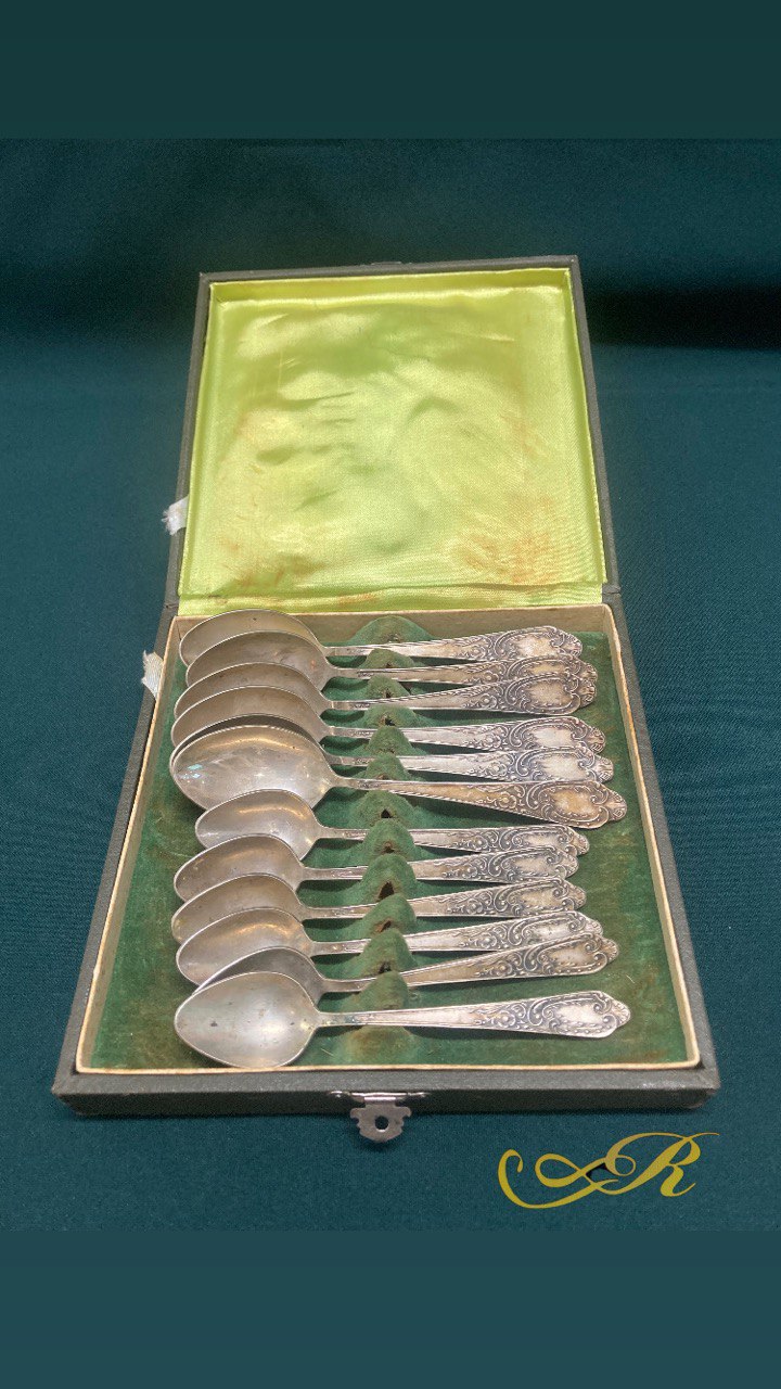 Серебряные ложки. Набор 12 шт. Серебро 875 пр.